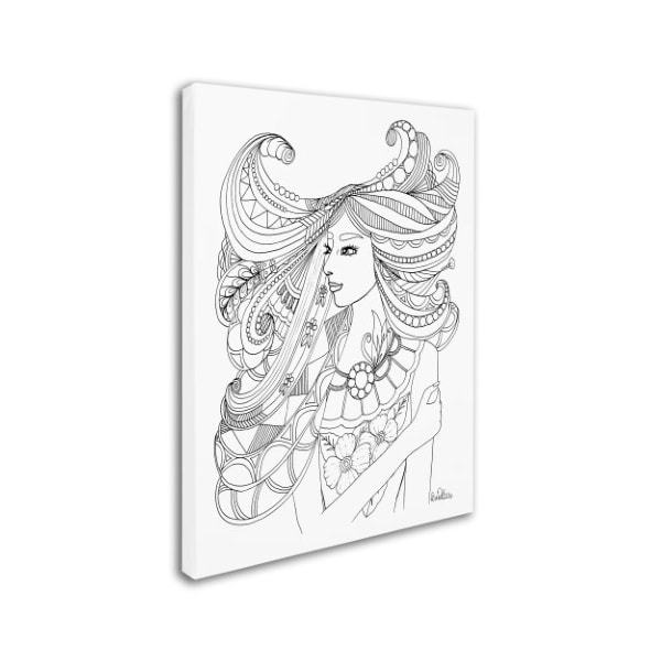 KCDoodleArt 'Flower Girls 21' Canvas Art,24x32